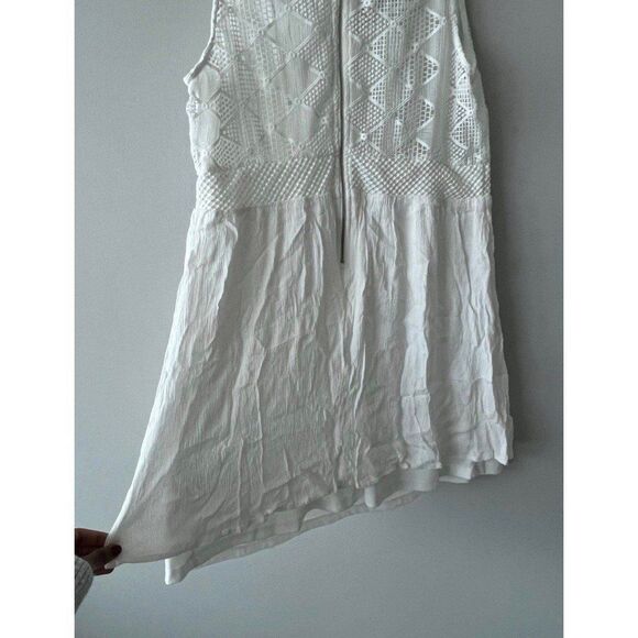 Forever 21 White Crochet Lace Fit & Flare Mini Dress Plus Size 0X - Picture 7 of 7